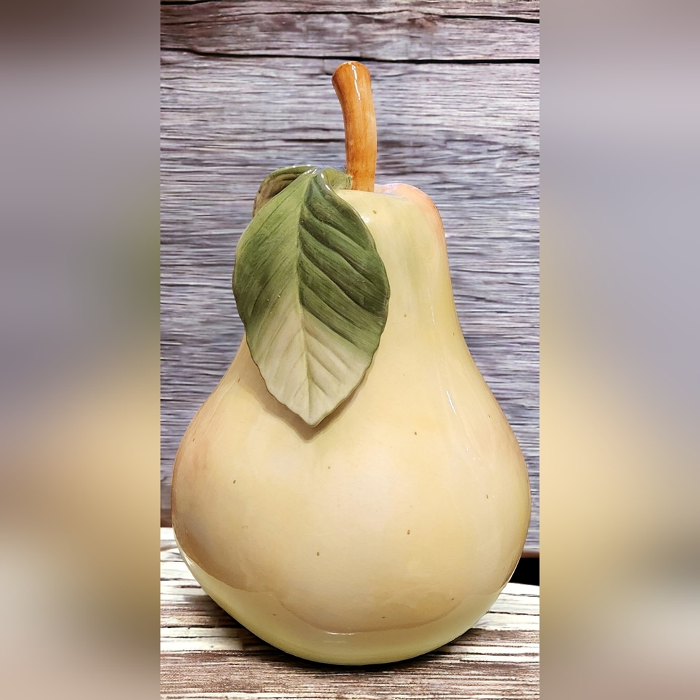 Fitz and Floyd SOMMER HILL 9" PEAR FIGURINE w/ Original Box - Picture 2 of 8